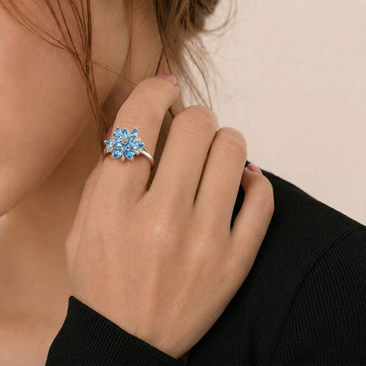 Gnoce Blue Lotus Pear-Cut Ring_2