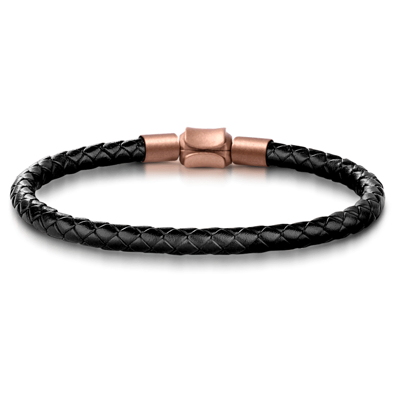 Monkey King Vintage Bead & Customized Classic Beads S925 Sterling Silver with Gift Copper Black Leather Men's Bracelet Jewelry for Men_4