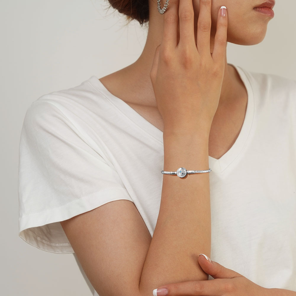 Gnoce Shinning Star Basic Snake Chain Bracelet_4