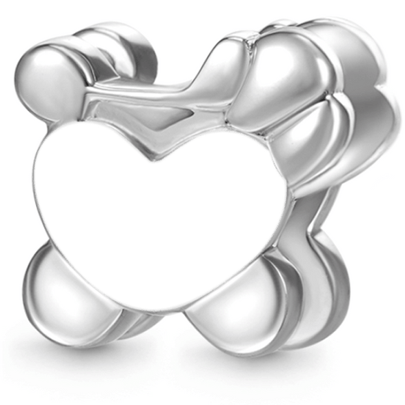 Gnoce Charm gravable pour poussette bébé Alliage argent plaqué platine