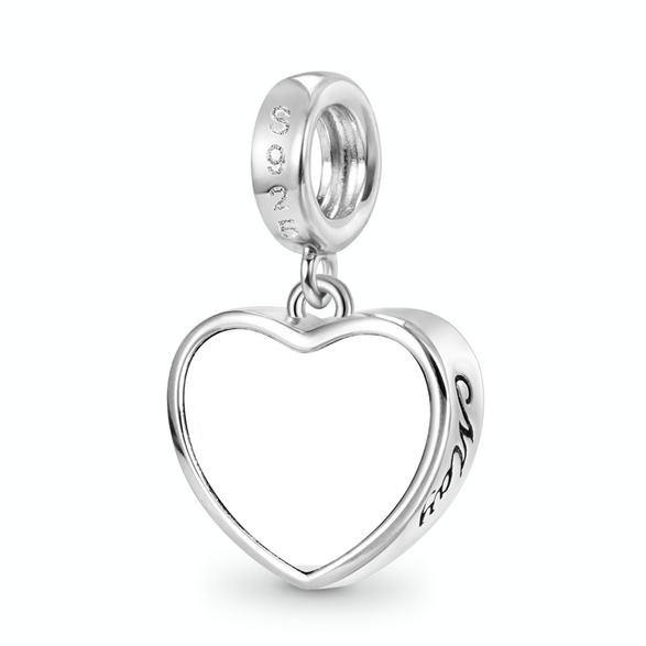 Gnoce Coeur Personnalisable Pierre de Naissance Mai Alliage argent plaqué platine