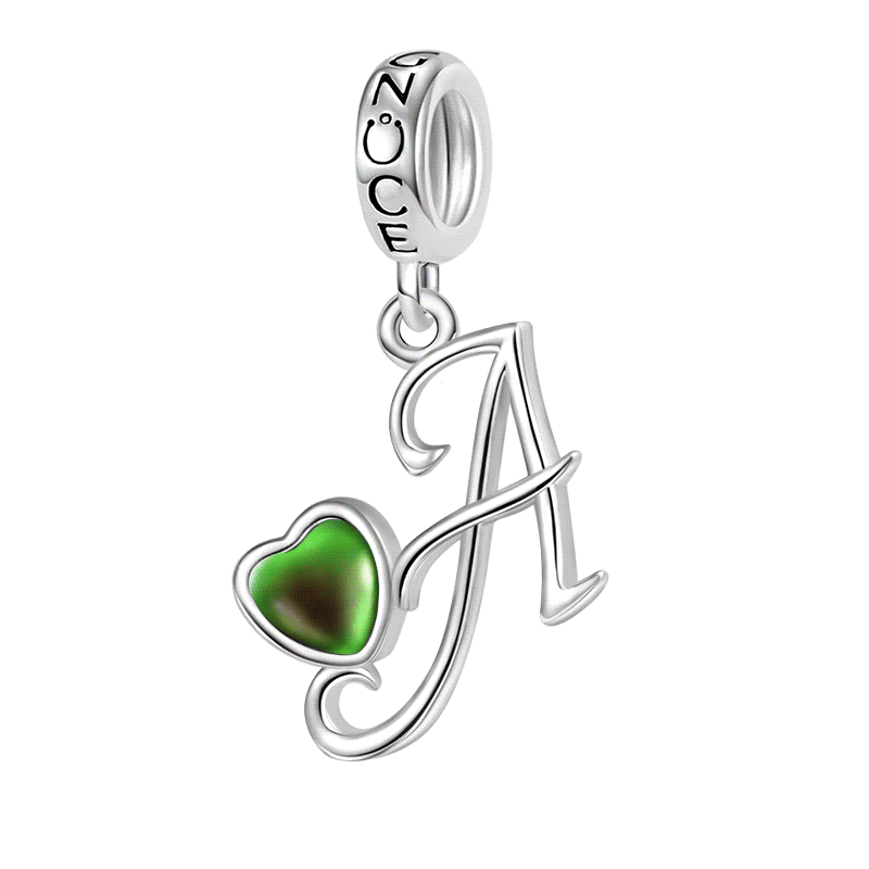 Gnoce Best Initial Letter Mood Pendant Dangle Charm_1