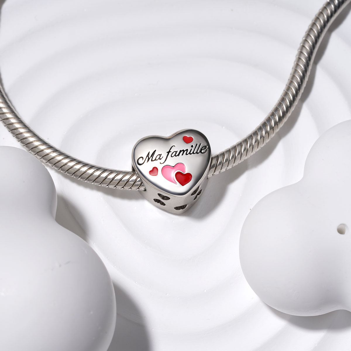 Gnoce Love "My Family" Heart Personalized Photo Charm_5