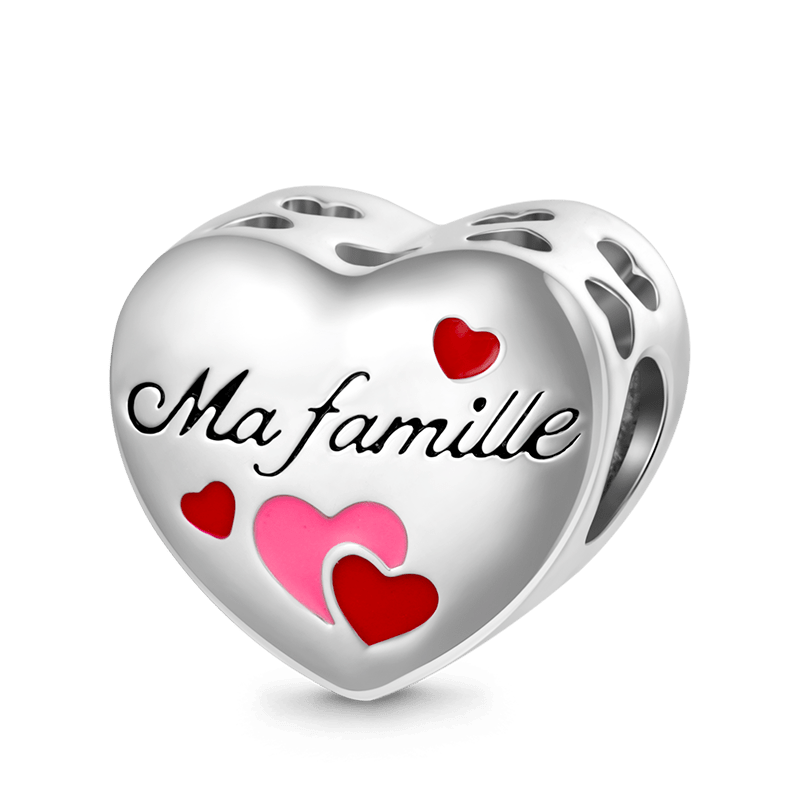 Gnoce Love "My Family" Heart Personalized Photo Charm_4