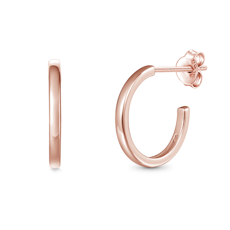 Gnoce Flat Gold Hoops Earrings_2