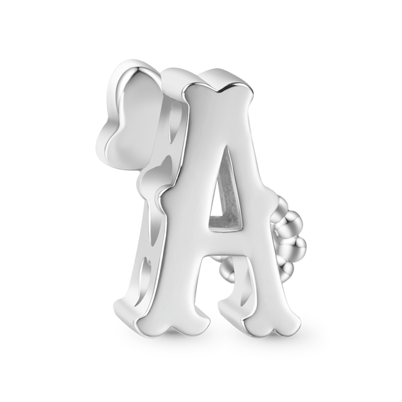 Gnoce Initial Letter Flower Personalized Charm_2