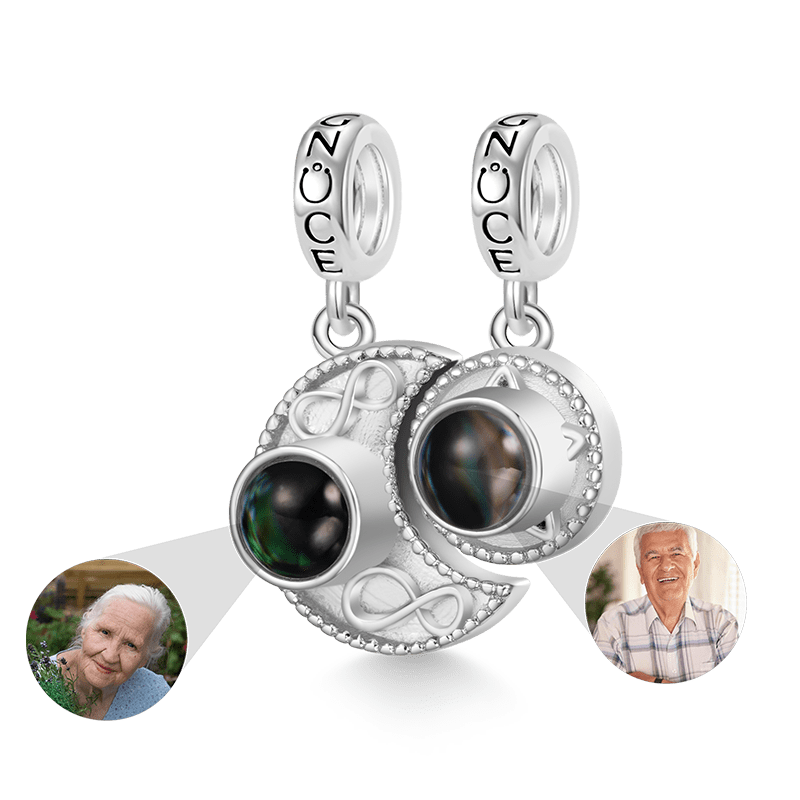 Gnoce Projection Moon Star Personalized Photo Pendant Dangle Charm_1