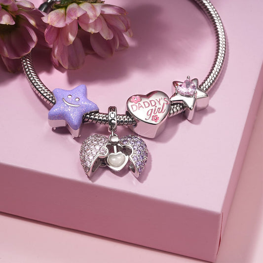 Gnoce Glow-in-the-Dark Star Smiley Face Birthstone Charm_4