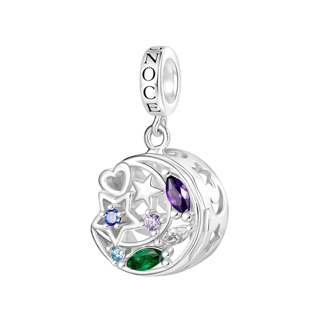 Gnoce Wireless LED Glow Star Moon Pendant Dangle Charm_1