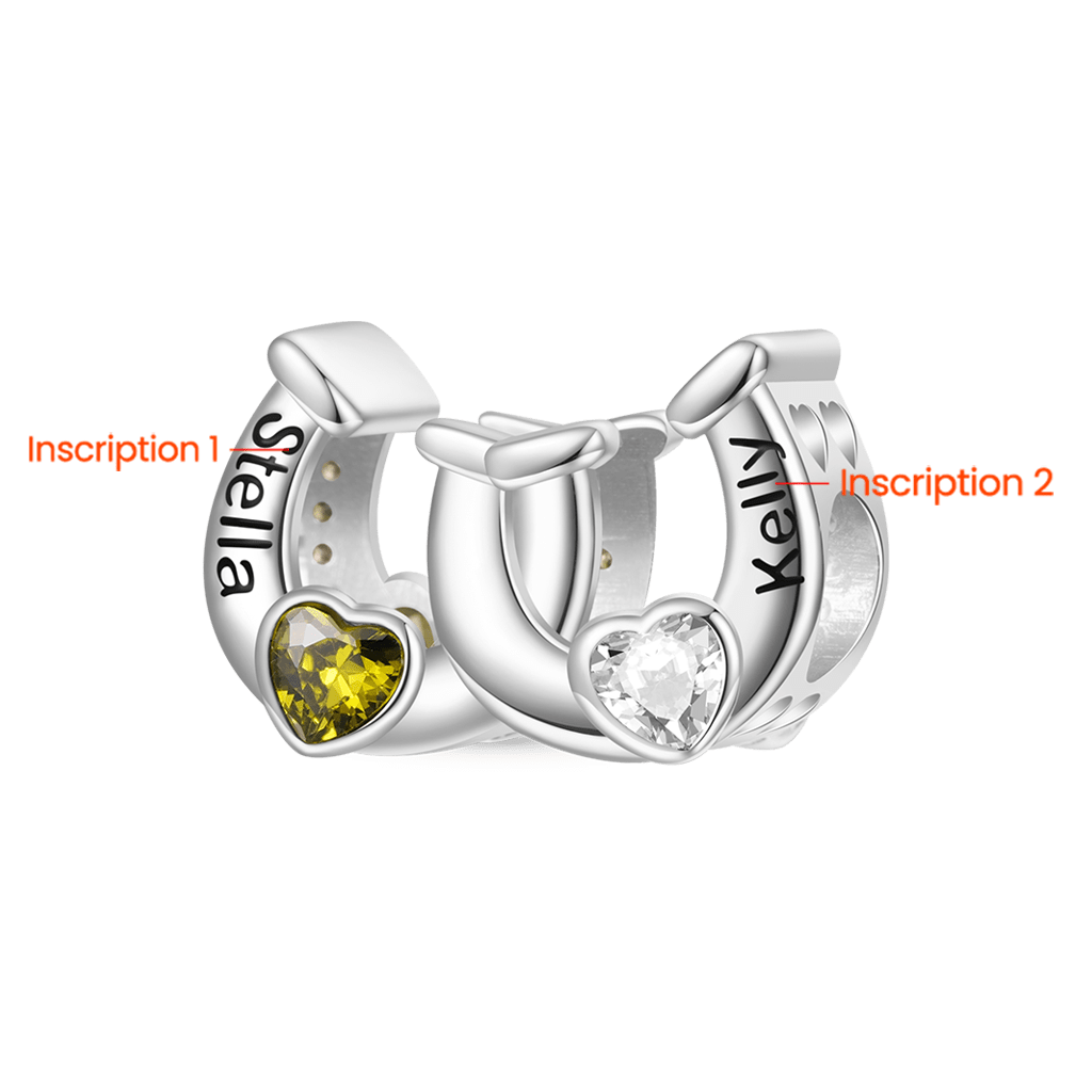 Gnoce Double Horseshoe Personalized Charm_3