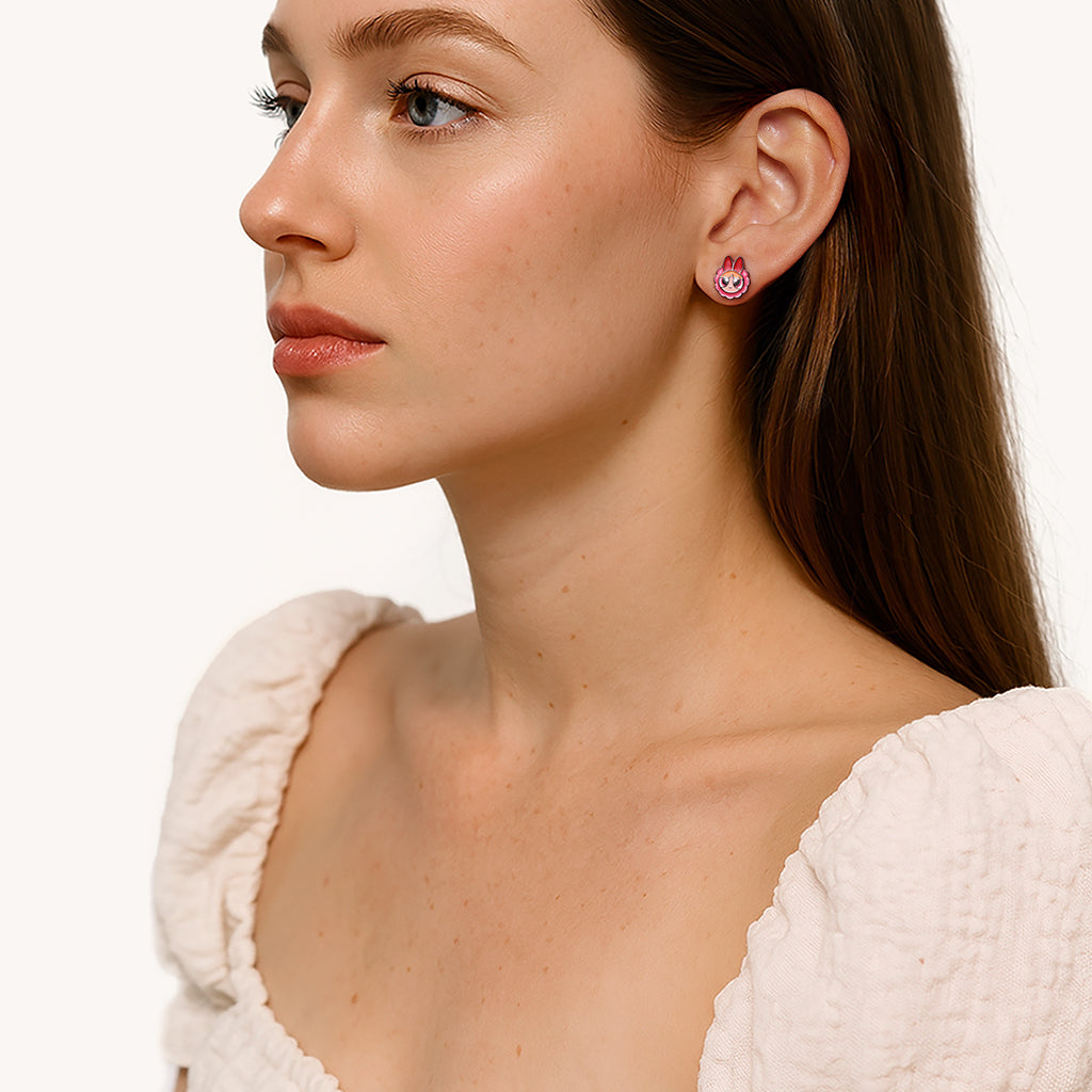 Gnoce The Powerpuff Girls Blossom Stud Earrings_4