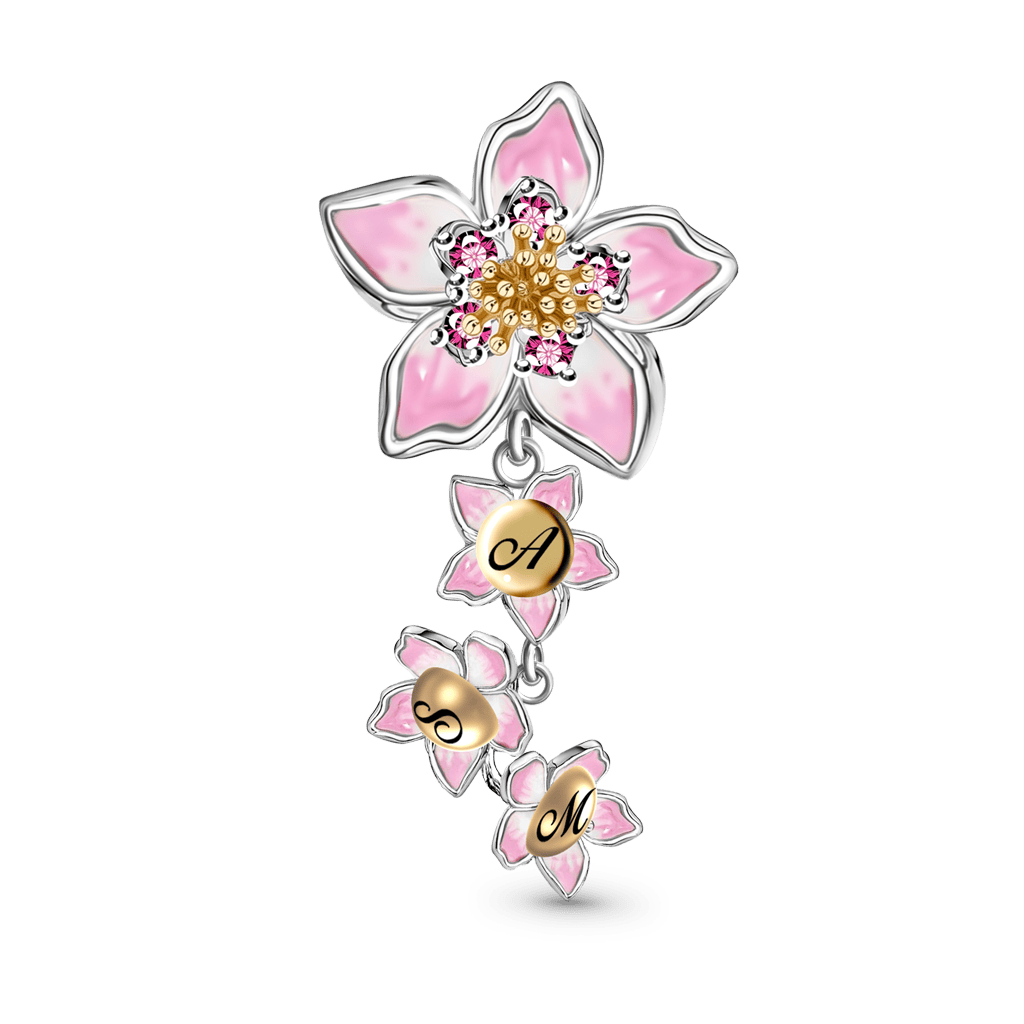 Gnoce Personalized Flower Mom with Babies Charm_1