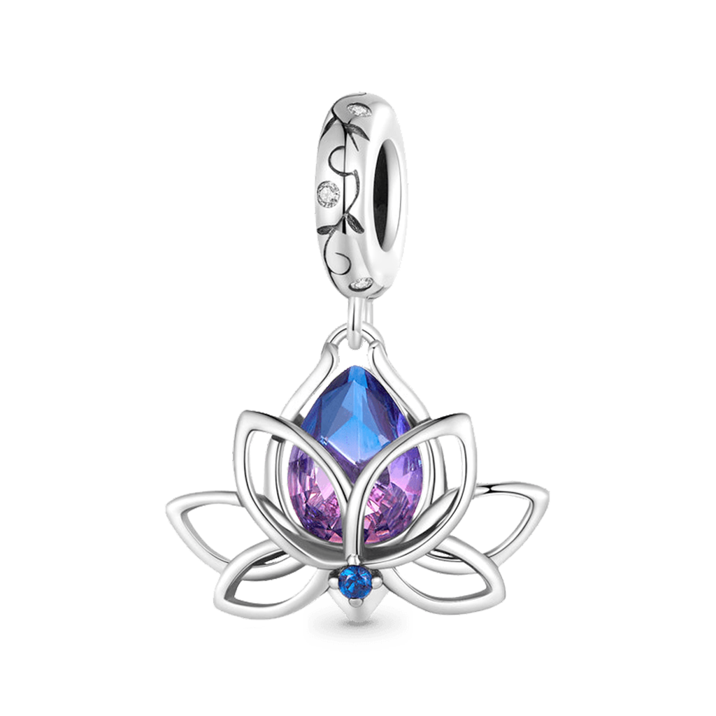 Gnoce Lotus Flower Pendant Dangle Charm_1