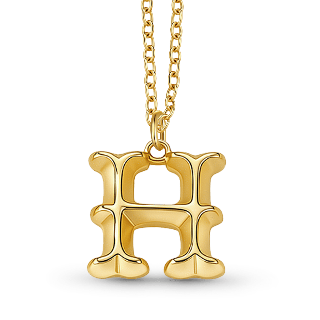 Gnoce Simple Personality Initial Letters Necklace_3