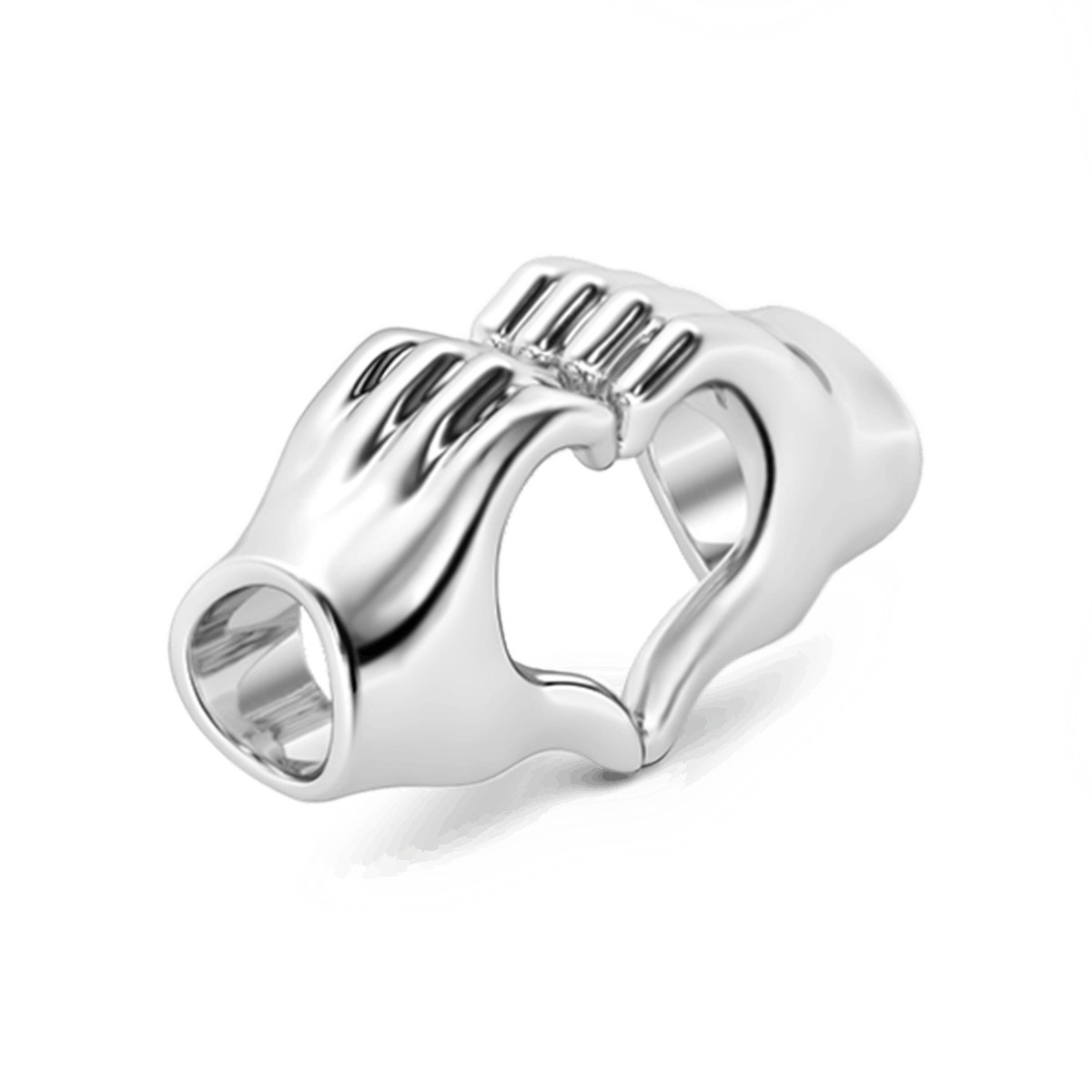 Gnoce Forever in Our Hearts Charm Platinum-plated Silver Blend_2