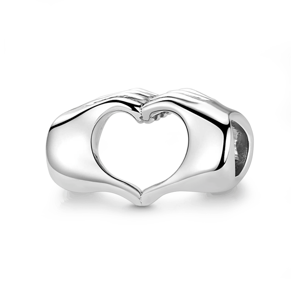 Gnoce Forever in Our Hearts Charm Platinum-plated Silver Blend_1