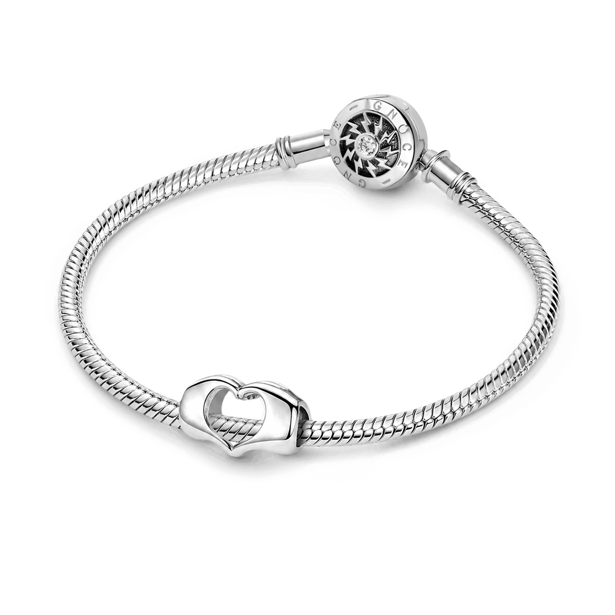 Gnoce Forever in Our Hearts Charm Platinum-plated Silver Blend_5