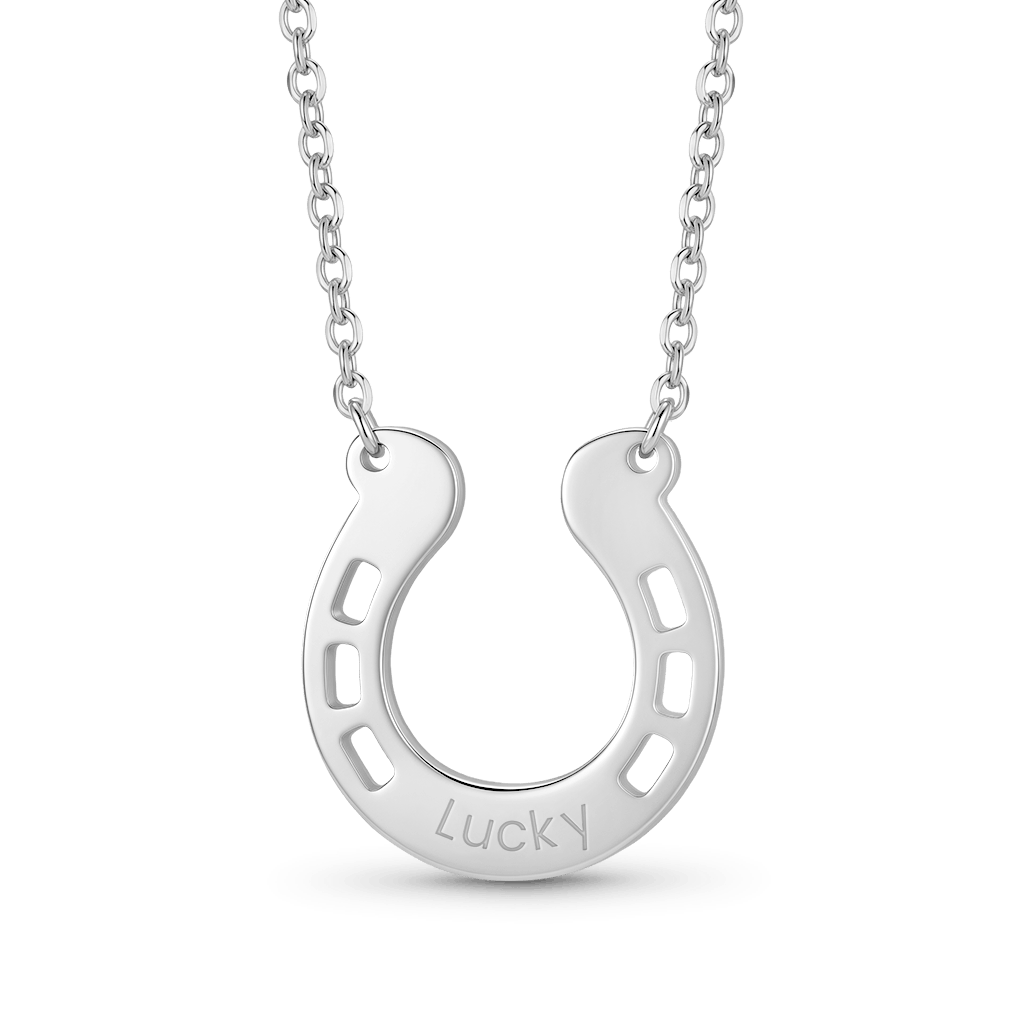 Gnoce Personalized Engravable Horseshoe Necklace_1