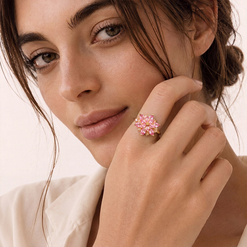 Gnoce Pink Lotus Pear-Cut Ring_3
